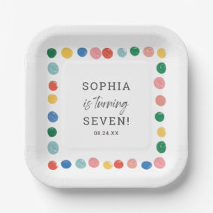 Art Painting Party Painting Kids Birthday Paper Plate