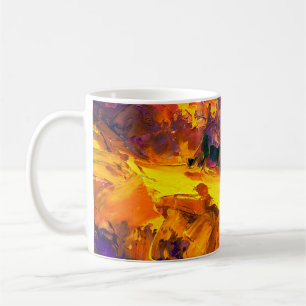 Art painting with palette knifepainting,canvas,abs coffee mug