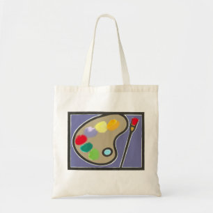 art palette of colours tote bag