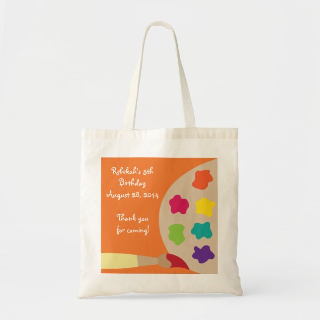 Art Palette Personalised Bag - Orange (Front)