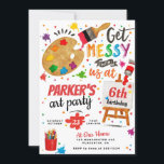 Art Party birthday Painting Invitation<br><div class="desc">This super cute watercolor Art Birthday invitation is exactly what you need for your creative child. The party details are editable,  so you can customise it online in minutes . You can change colours and styles of some of the fonts.</div>