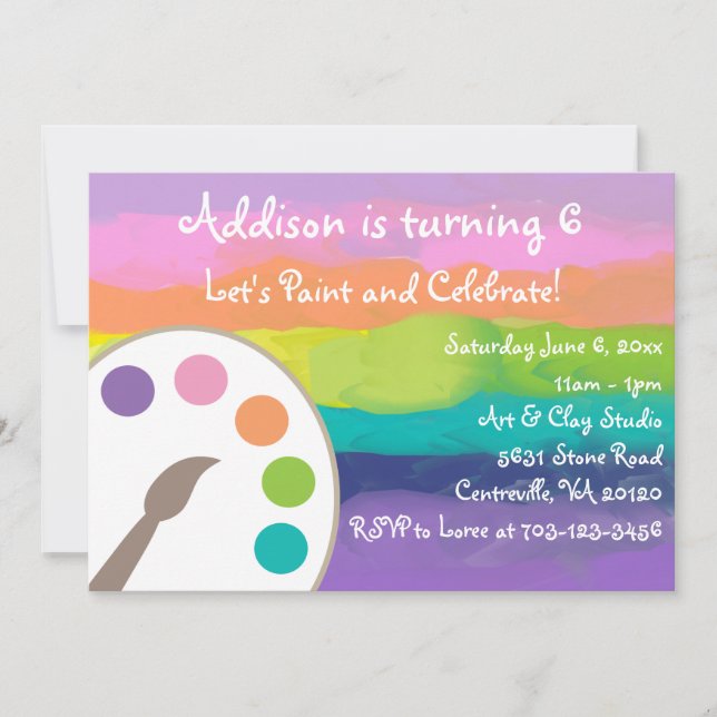 Art Party Invitation (Front)