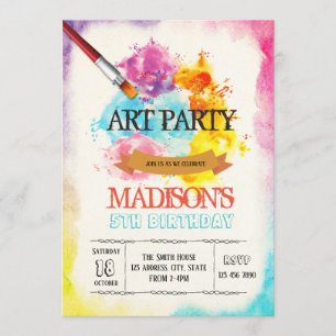 Art party invitation