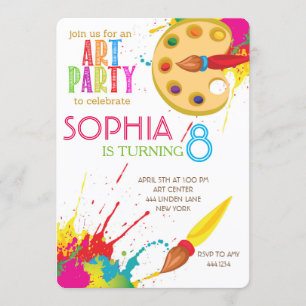 Art Party Invitations