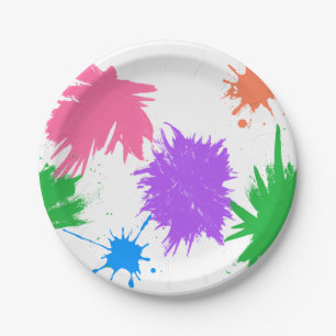 Art Party Paint Splatter's Paper Plate
