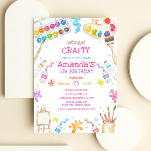 Art Party Painting Birthday Invitation