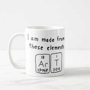 Art periodic table name mug