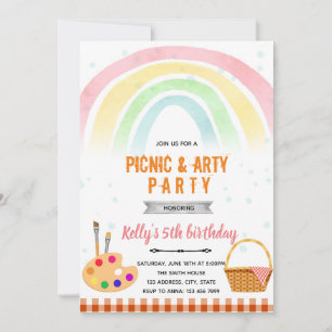 Art picnic party Invitation