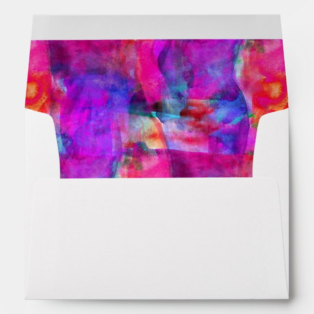 Art pink, blue, red texture background envelopes (Back (Bottom))