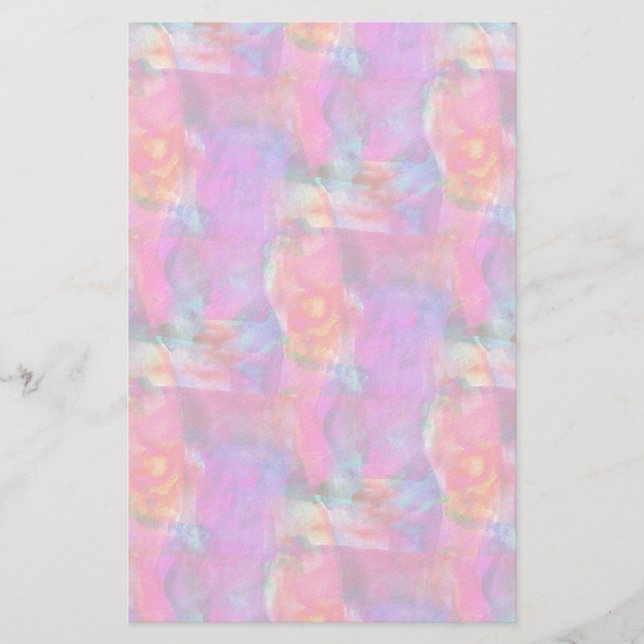 Art pink, blue, red texture background stationery (Front)