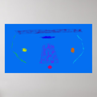 Art Porpourri Sky Blue Minimalist Abstract Poster