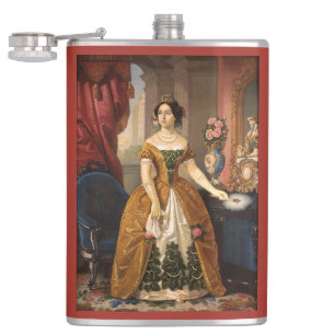 Art Portrait custom monogram flask