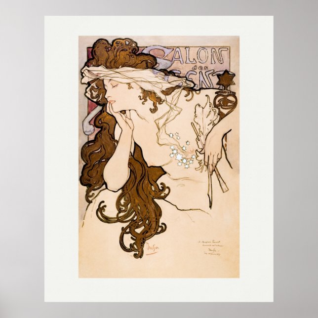 ART POSTER: ALPHONSE MARIA MUCHA: HUNDRED'S LOUNGE POSTER (Front)