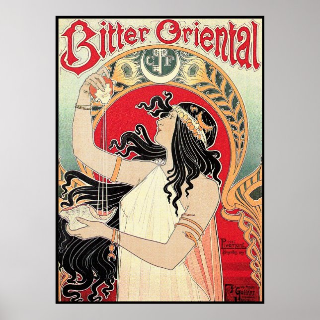 Art Poster: Art Nouveau - Bitter Oriental Poster (Front)