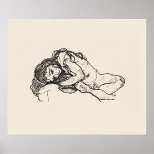 ART POSTER : EGON SCHIELE : GIRL 1918