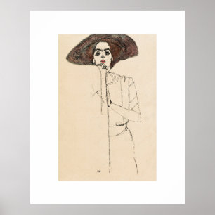 ART POSTER: EGON SCHIELE: PORTRAIT OF WOMAN 1910 POSTER