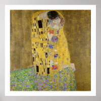 ART POSTER : GUSTAV KLIMT : THE KISS, 1907-08