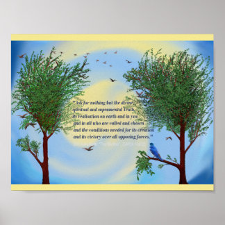 Art Poster Spiritual Quote from Sri Aurobindo
