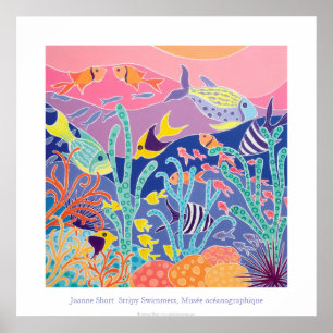 Art Poster: Stripy Swimmers Musée océanographiqu Poster