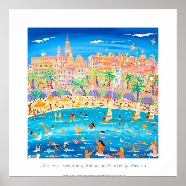 Art Poster: Swimming, Sailing & Snorkelling, Mento Poster (Front)