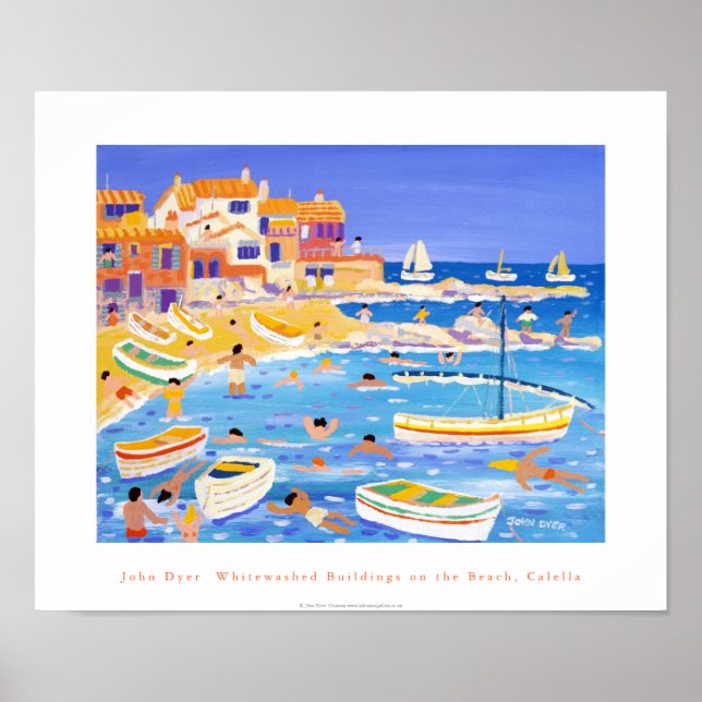 Art Poster: Whitewashed Buildings, Calella, Spain Poster (Front)