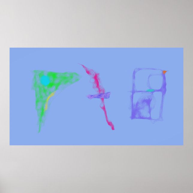 Art Potpourri  Gray Minimalist Poster (Front)