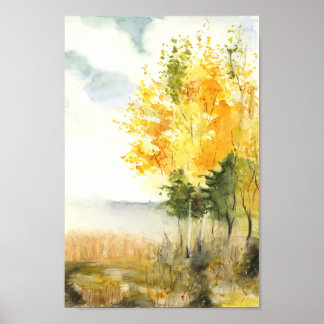 Art print autumn landscape