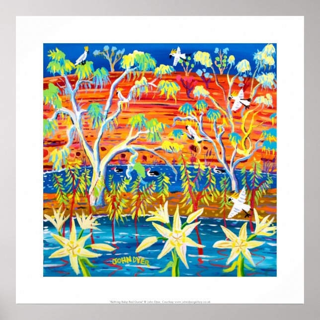 Art Print: Bathing Baby Red Gums, Banrock Station Poster (Front)