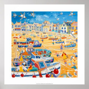 Art Print: Boats and Ropes, St Ives, Cornwall Poster