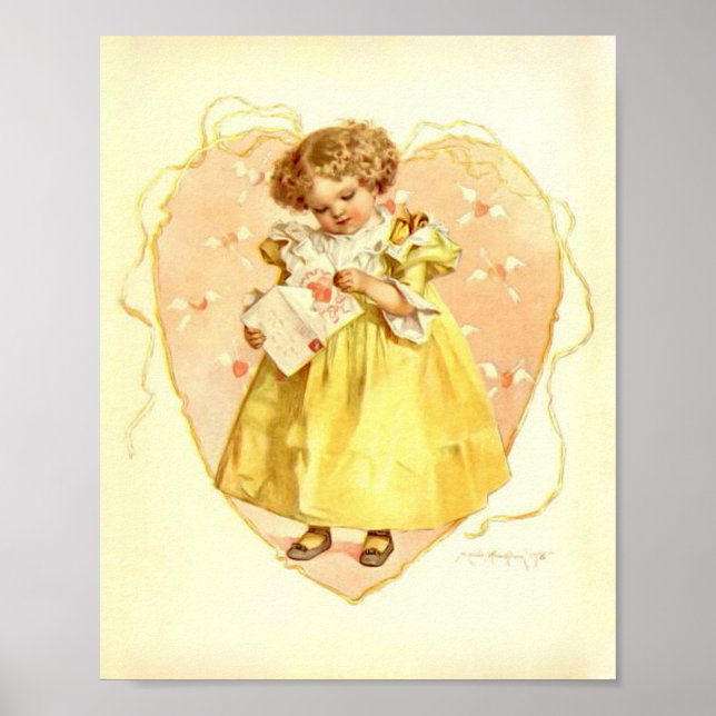 Art Print by Maud Humphrey A Valentine's Card (Front)