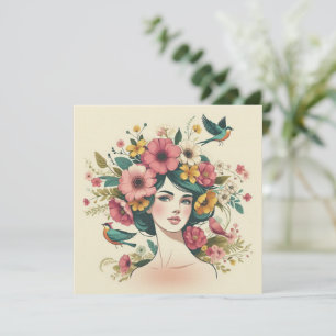 Art Print Card Birds song in Summer