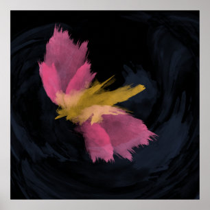 Art Print, Midnight Flight Watercolor Poster