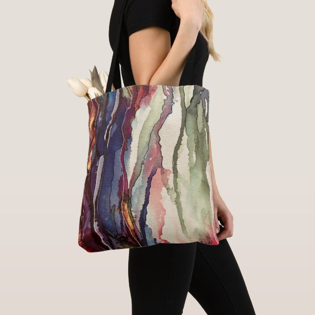 Art print shopping tote bag. bag (Close Up)