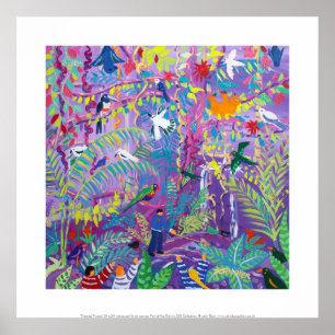 Art Print: Tropical Tweets Poster