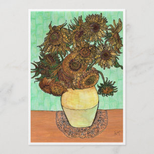 Art Print - VG Sunflowers - Watercolor & Ink Card