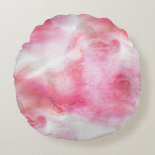 art red avant-garde background hand paint 2 round cushion