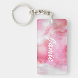 art red avant-garde background hand paint key ring