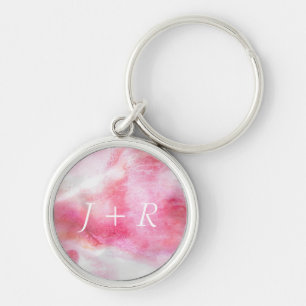 art red avant-garde background hand paint key ring