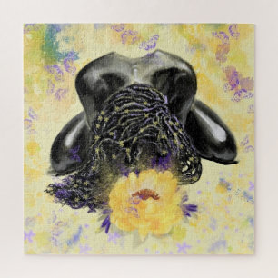 Art - Relax and Restore - Woman and Butterflies Jigsaw Puzzle