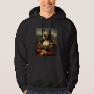 Art Renaissance Painting Funny Mona Lisa Rhinocero Hoodie