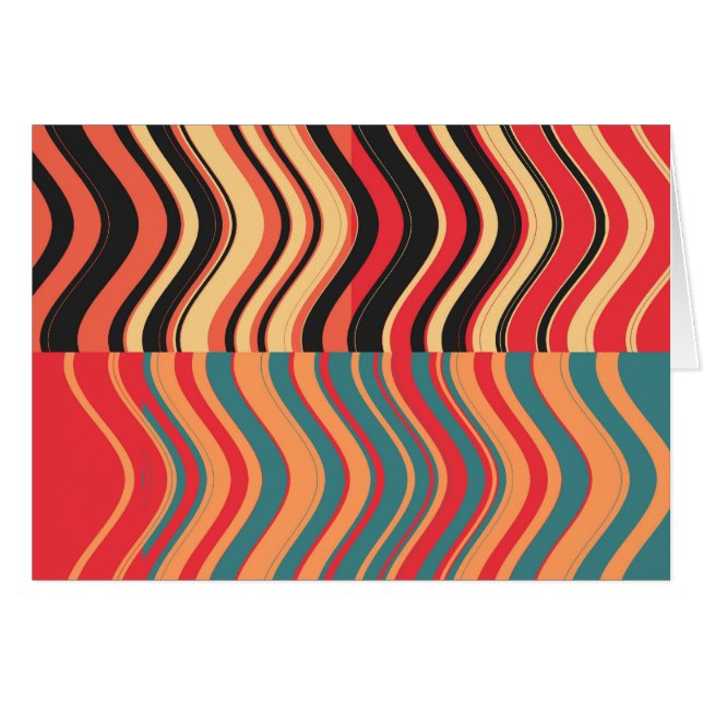 Art Retro Colourful Wave Abstract (Front Horizontal)