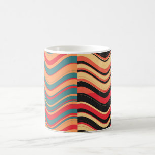 Art Retro Colourful Wave Abstract Coffee Mug