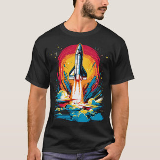 Art Rocket Launch Space Gifts Science Gifts Space  T-Shirt