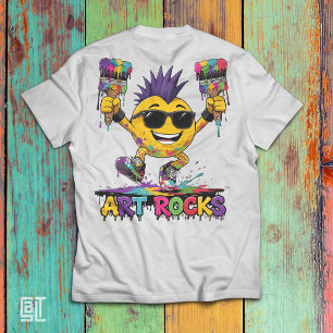 Art Rocks Punk Mohawk Emoji Artist Fun Graffiti T-Shirt