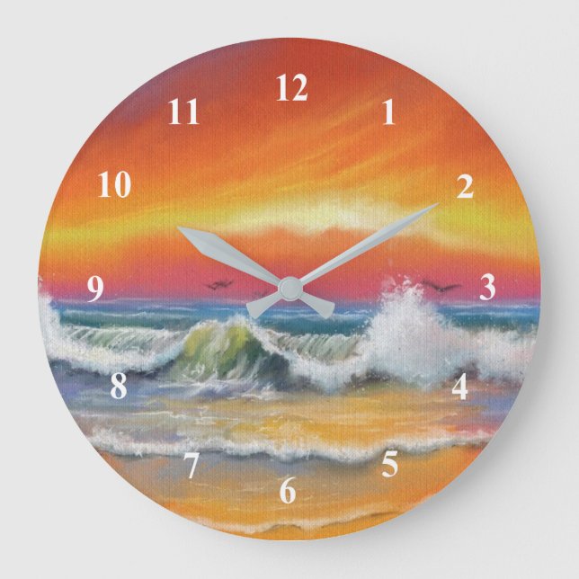 Art Sea Sunset Clock (Front)