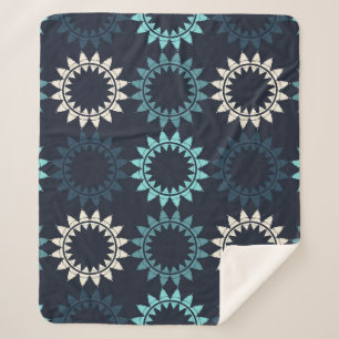 Art seamless pattern. Folk motif. Vintage geometri Sherpa Blanket
