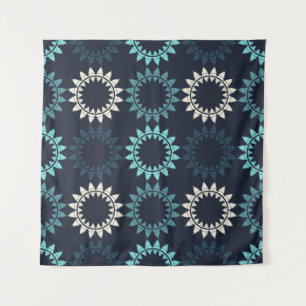 Art seamless pattern. Folk motif. Vintage geometri Tapestry