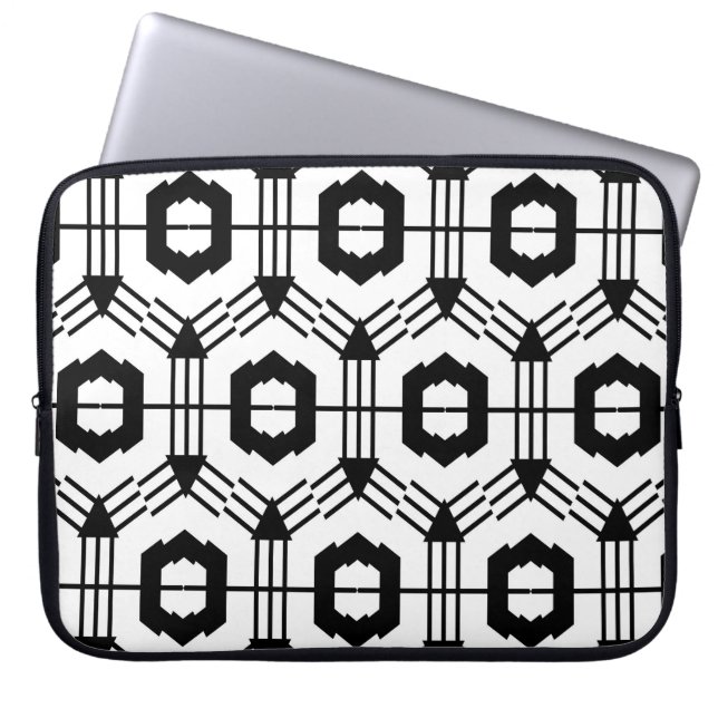 Art seamless pattern. Vintage geometric background Laptop Sleeve (Front)