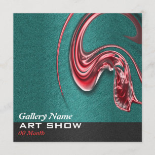 Art show gallery exhibition opening CUSTOMIZE Invitation