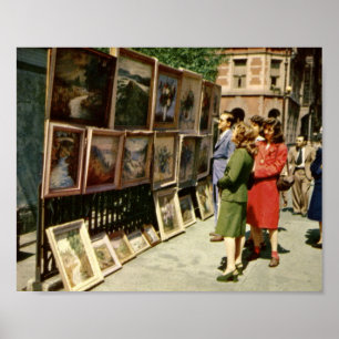 Art Show, Greenwich Village, New York City Vintage Poster